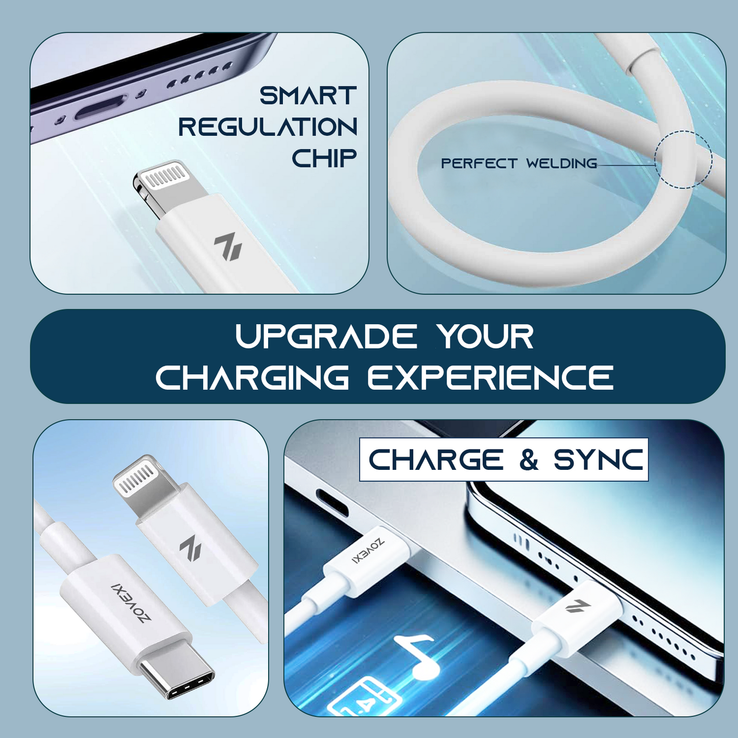 Zovexi Turbo Lightning 67W USB-C to Lightning Cable