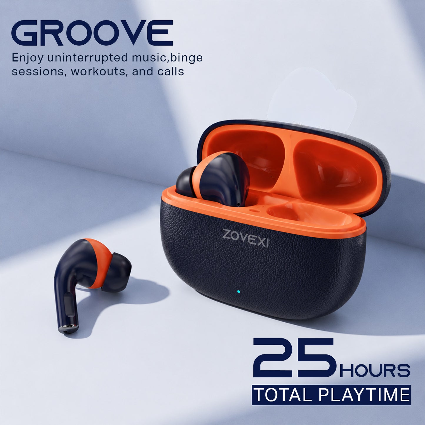 Zovexi  Groove 25 Hours Playtime Earbuds