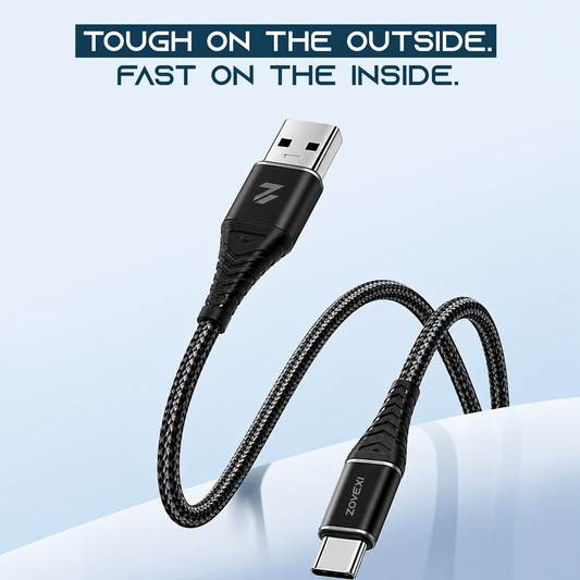Zovexi ToughLink 45W USB-A to Type-C Fast Charging Cable