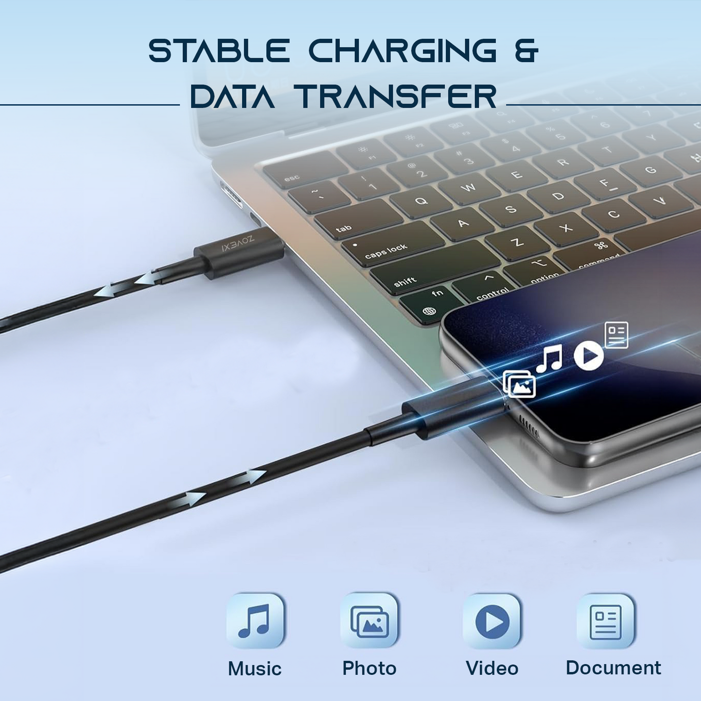 Zovexi Rapid Charge 67W USB-C to USB-C Fast Charging Cable