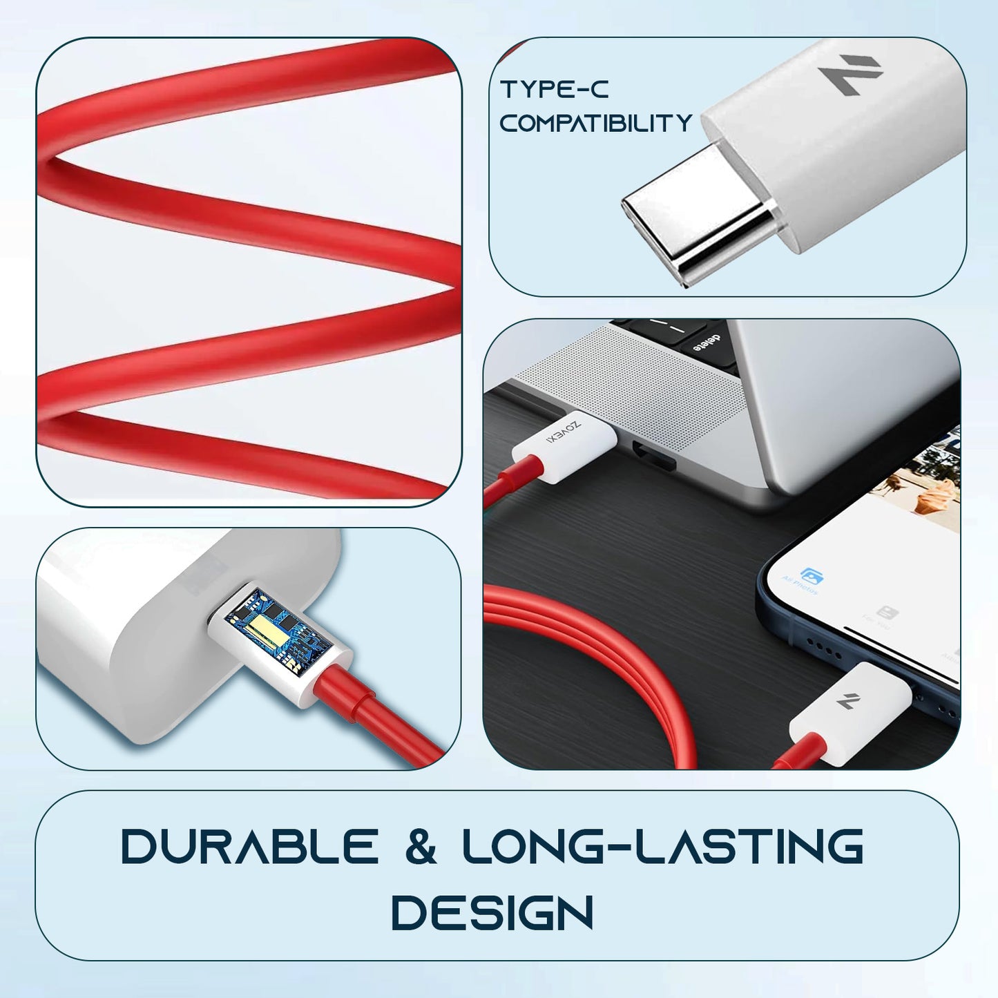 Zovexi Powerx 120W USB-C to USB-C Ultra Fast Charging Cable