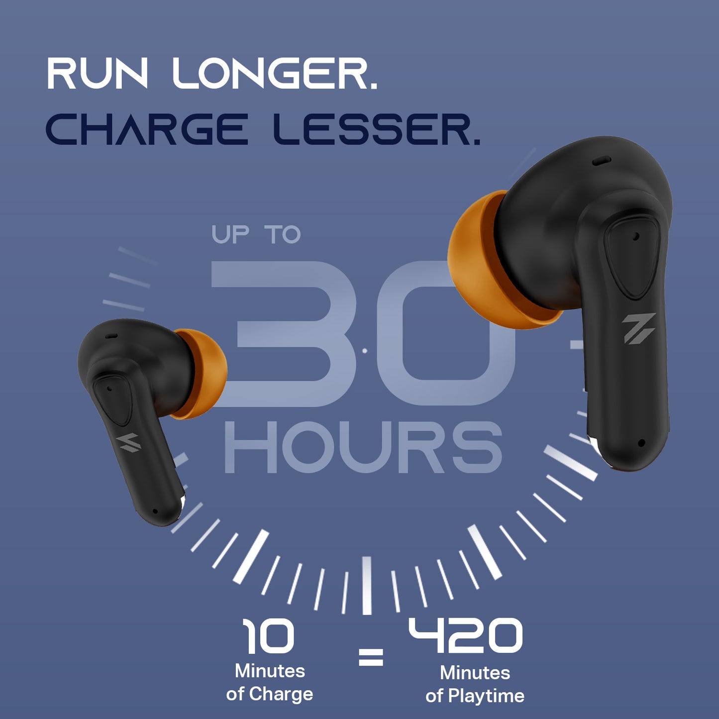 Zovexi  Airbuds 13MM Drivers ,30 Hours Playtime Earbuds